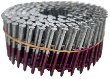 Clavos de cabeza redonda galvanizados en caliente for enmarcar, clavos neumáticos en espiral for palés industriales, 45 mm de largo, 300 unidades