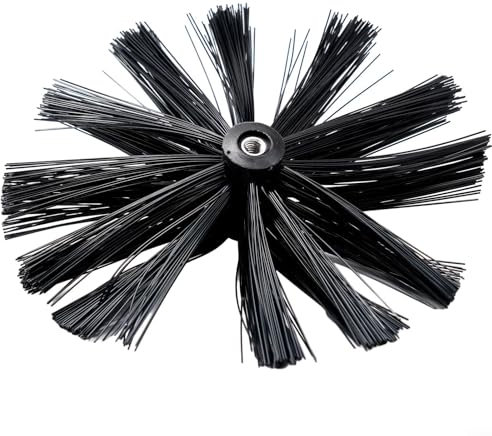 Spazzola per lanugine per camino, 200 mm, strumento di pulizia in nylon per una manutenzione efficiente dello sfiato
