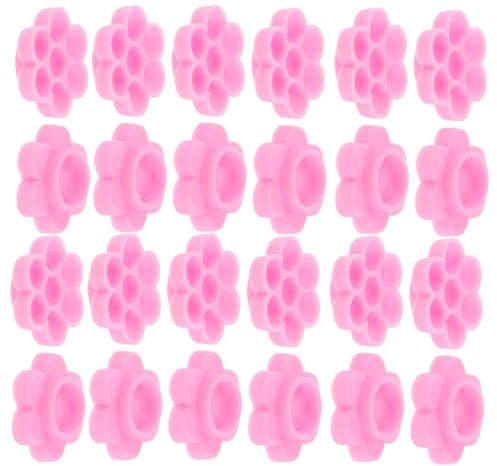 PACKOVE 500 St Fransförlängning Franslimbehållare Franslimtillbehör Fransförlängning Franslimkopp Blomma Franslimkopp Volymlimhållare Fransförlängningstillbehör Franshållare Rosa Abs