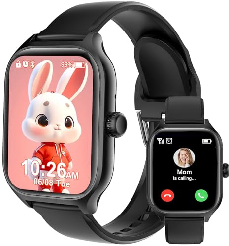 clleylise smartwatch per bambini, smartwatch per bambini, con telefono/fitness/SOS/tracker/monitor/sonno/giochi/musica/sveglia, orologio per bambini per ragazzi e ragazze