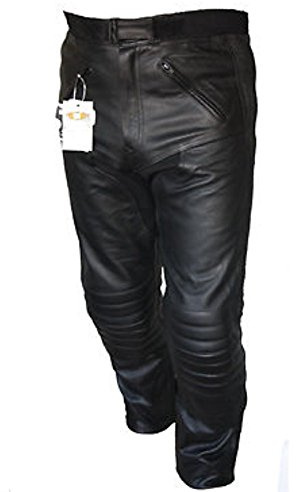 Bikers Gear Australia - Pantaloni da Motociclista in Pelle Morbida di Alta qualità, Comodi da Indossare, con Armatura CE 1621-1