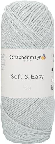 Schachenmayr Handstrickgarne Soft & Easy, 100G Silber 9807353-00090, 20 x 7 x 7 cm