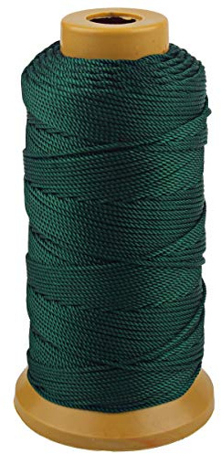 328 fot tvinnad nylon linje snöre snöre för trädgårdsskötsel markering gör-det-själv-projekt hantverk murverk (1,5 mm-328 fötter, mörkgrön)