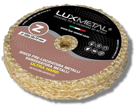 Lux Metal Disco Pulido Ultra Duro de 100 mm en Sisal Puro Discos para Pulir a Espejo Acero Inoxidable Metales Desbaste Aluminio Rueda Pulidora para Taladro Muela Elimina Arañazos Latón Cobre Hierro