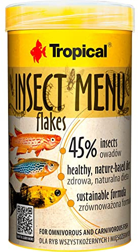 INSECT Menu FLAKES 250 ml/50 g fiskfoder i form av flingor baserat på 3 insekter