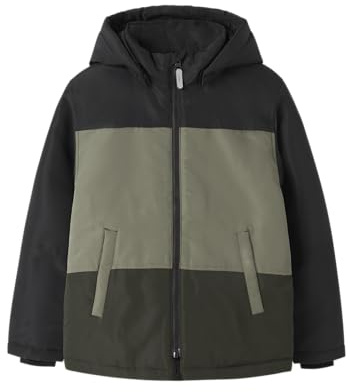 NAME IT Veste de transition pour garçon, Vert olive, 152
