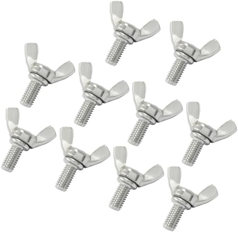 Dijedev M6*12 Wing Butterfly Screws Bolts, Stainless Steel, 10 Pcs