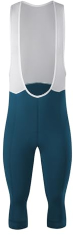 Salopette Ciclismo Pantaloni con bretelle da ciclismo Pantaloni con bretelle da ciclismo lunghi in pile termico 3/4 Pantaloni da bicicletta invernali Calzamaglia da bici invernale fredda(Blue,L)