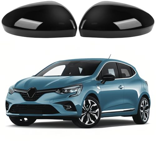 Opaltool Tapa del Espejo Retrovisor del Coche para Renault Clio MK5 2019-2025, Carcasas de Espejo Retrovisor de Coche Cubierta del Espejo de Ala Lateral de Puerta,963738293R,963749543R