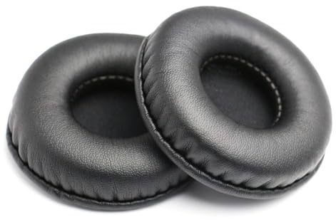2 pezzi cuscinetti auricolari di ricambio per cuffie paraorecchie, copertura in spugna, comodi cuscinetti per orecchie in schiuma morbida nera (80mm)