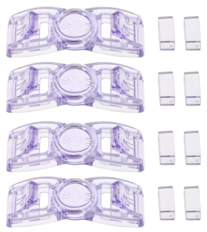 Toddmomy Lot de 4 connecteurs pour sangle de lunettes de natation - Clips à boucle en plastique pour le réglage du bandeau de lunettes de natation - Pièces de rechange pour de (violet)
