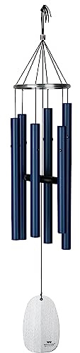 Woodstock - Campanelli a Vento per Esterni, Giardino, Patio, Portico e Decorazioni per Esterni (81,3 cm), Campane del Paradiso Blu Pacifico, Regalo di Natale/Hanukkah (BPMPB)