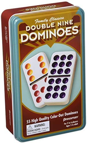 Dominoes Double 9 in tin