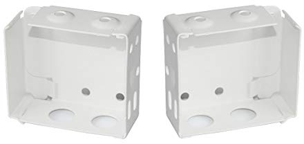 Cutelec 2pcs Box Mounting Bracket for High Profile Blinds 2inch White Color Window Blinds Headrail Holder Bracket