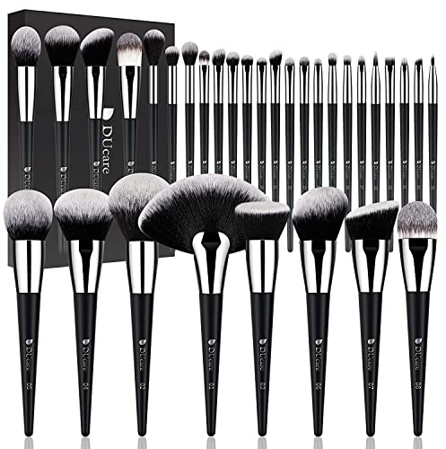 DUcare - Juego de 32 pinceles de maquillaje para maquillaje de sintéticos para base de maquillaje, rubor, correctores de ojos
