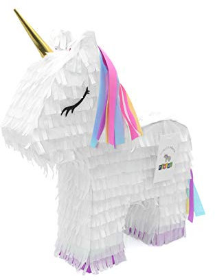 Nislai Einhorn Pinata | Ideal als Pinata Geburtstag | Pinata Hochzeit | Geschenkidee | Einhorn Party Dekoration oder als Pinataspiel | u. 43x33x10 cm