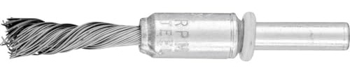 PFERD TOOLS SINGLETWIST penselborste flätad PBGS | Ø 10 mm skaftdiameter 6 mm ståltråd ø 0,35 | 43298007 – för rak slipar, borrmaskiner, böjvågor