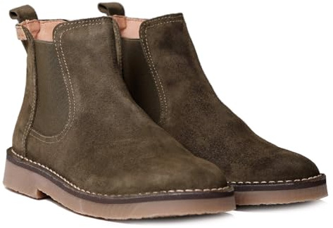 TONI PONS Bottine en daim pour femme - ISA-SY - Kaki, 38 EU