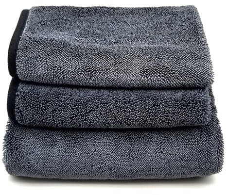 Yeria 3 Pièces Chiffon Magique Extra Absorbant pour Douche, Maison, Nettoyage Réutilisable en Microfibre sans Traces pour Verre, Voiture, Cuisine, Salle de Bain