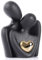 oliruim Mini statua di coppia, statuetta romantica in ceramica per camera da letto, mobile TV, regalo di nozze di San Valentino, piccoli soprammobili per la decorazione della casa (12 cm, nero)