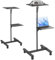 VEVOR Soporte para Proyector con Ruedas Soporte de Suelo para Proyector con Altura Ajustable de 580-1455 mm Soporte para Proyector con 2 Bandejas para Películas al Aire Libre, Hogar, Oficina, Negro