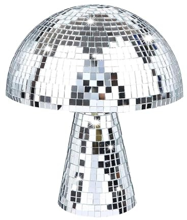 Espejo discoteca Mushroom, seta disco,Espejo brillo disco bola para el arte del hogar | Decoración de fiesta de luces reflectantes para bodas, eventos, cumpleaños, duchas po