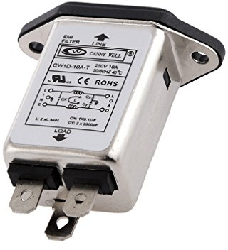 IEC 320 C14 - Filtro EMI CW1D-10A-T para montaje en panel macho