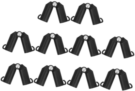 PAMINGONO Clip per Connettore Regolabile da Giardino 10 Pezzi in Abs Nero per Reticolo Piante Orto e Serra, Angolo Adattabile e Fissaggio Robusto per Pomodori e Alberi
