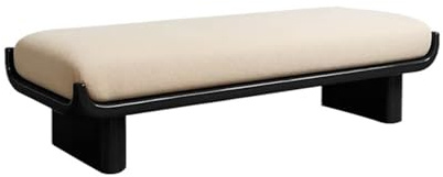 GEK208130 Modern Wooden and Fabric Long Shoe-changing Bench for Living Room and Bed end Decorative(XXXX-Large)