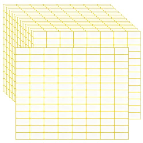 3472 étiquettes/autocollants blancs, 10 x 20 mm, petites étiquettes de prix autocollantes, étiquettes universelles pour dossiers, école, bureau, cuisine