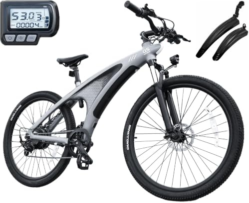 HX Q5 Shark Vélo Électrique Homme VTT Adulte,27.5 Vélo Électrique Ville,Capteur De Couple,85Nm,13/20Ah,Autonomie 60-220km Ebike,Amortissante Réglable,Freins à Disque