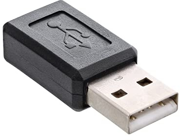 InLine 31612 adaptador de cable USB A Micro-USB B Negro - Adaptador para cable (USB A, Micro-USB B, Male connector / Female connector, Negro)
