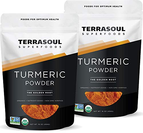 Terrasoul Superfoods Organic Turmeric Powder, 2 Lbs (2 Pack) - Curcumin | Lab Tested for Purity | Premium Quality