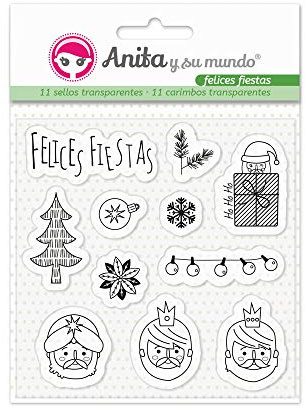 Anita y su Mundo accesorios felices fiestas, Silicona, Surtido, 11 (37010348)