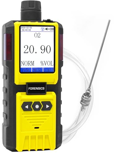 Nitrogen Gas Detector by Forensics | Portable Analyzer for N2 Leaks | USA NIST Calibration | USB Recharge | Computer Data Logging |