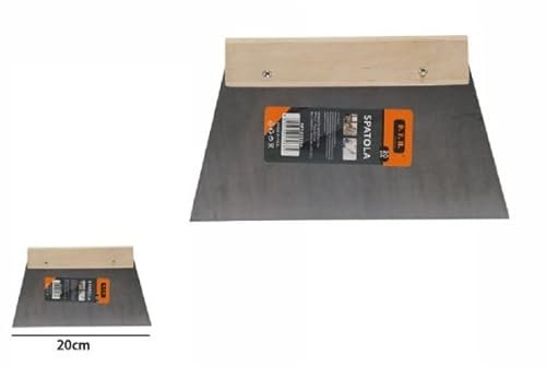 OISE ART STORE Trade Shop – Espátula trapezoidal para estuco de acero, mango de madera, 20 cm, pintor 53268a –