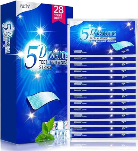 Sbiancante Denti Strisce Sbiancanti Sbiancante Denti Professionale - 28 strisc sbiancant denti 14 Sessioni sbiancamento denti whitening strips Rimuove le Macchie Profonde Sicuro per Denti Smalto