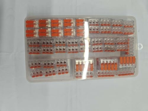 Gaethra Kabelklemmen Elektro, 60 Stück Verbindungsklemme mit Betätigungshebel 4mm² Leiter Klemme Lüsterklemmen, Klemmen Elektro für Feste Kabe 2-3-5 Leiter