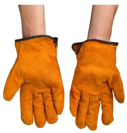 Ignifuge 3/5/10 paires de gants de travail de Protection du travail en peau de vache souple Protection de sécurité de soudage gants de soudage isolés résistants à l'usure Protection résistante à la ch