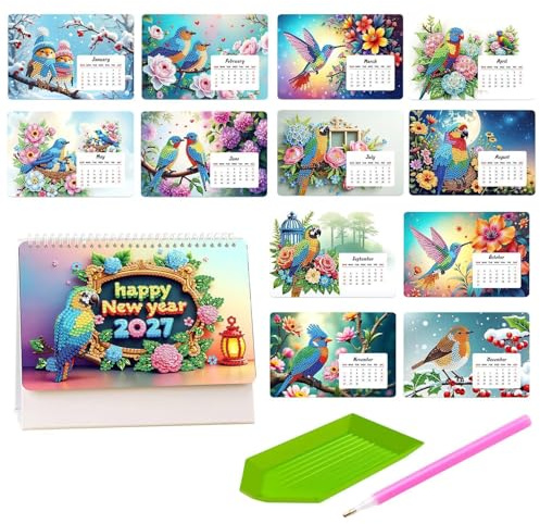 Gör-Det-Själv Kalender Med Ädelstensmålning Bordsdekoration