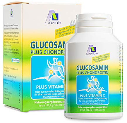 Avitale Glucosamin 500 mg Chondroitin 400 mg Kapseln, 180 Stück, 1er Pack (1 x 192,4 g)
