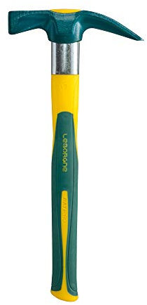 Leborgne Batipro - Martillo de encofrado magnético, acero forjado y templado, mango ergonómico trimaterial, Peso: 0,65 kg (hierro)