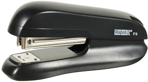 Rapid F6 Small Half Strip Stapler, 20 Sheet Capacity, Stapling, Tacking and Pinning, Compact Design, Black, 5000268