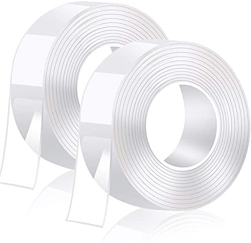 10M Doppelseitiges Klebeband Extra Stark, Waschbares Spurlos Dünn Nano Tape, Transparent und Ablösbar Beidseitiges Klebeband für Teppich, Zuhause, Küche, Auto oder Büro