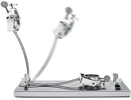 Supporto per prosciutto a 3 Claveles girevole, con base in acciaio, con guarnizioni in metallo, girevole, pieghevole.