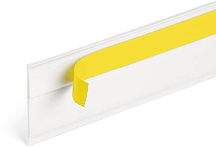 Seiletech.de Fönsterlist med läpp | 15 m | 50 mm x 1,5 mm | självhäftande | vit | plattlist tätningslist, profillist avslutningslist