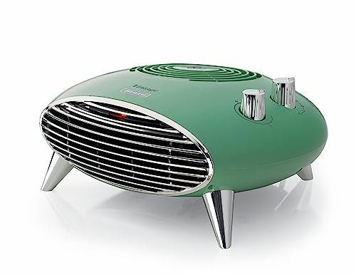 Ariete 8211 Calefacción de mesa, Calefacción eléctrica, 2000W, Termostato, Silencioso, Rejilla y Patas Cromadas, Verde
