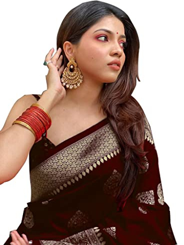 Avantika Fashion Kanjivaram Women's Soft Semi-Silk Banarasi Saree with Blouse, One size