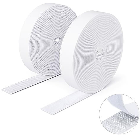 SUTOUG Cinta Autoadhesiva Extra Fuerte - 16 mm× 3 m Cinta de autoadhesiva de doble cara para interior y exterior - Doble cara - Blanco