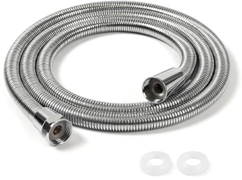 Dachiy Duschschlauch 1.5m Verschlüsselung Explosionsgeschützt Edelstahl Verdrehsicherer Brauseschlauch mit Dichtungen, Universal G1/2, Flexibel & Langlebig für Handbrause, Badezimmer, Toilette